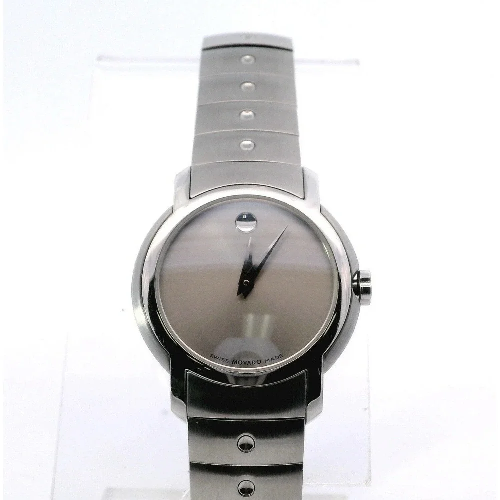 Ladies Movado 0605645 SL Stainless Steel Silver Dial Watch‎